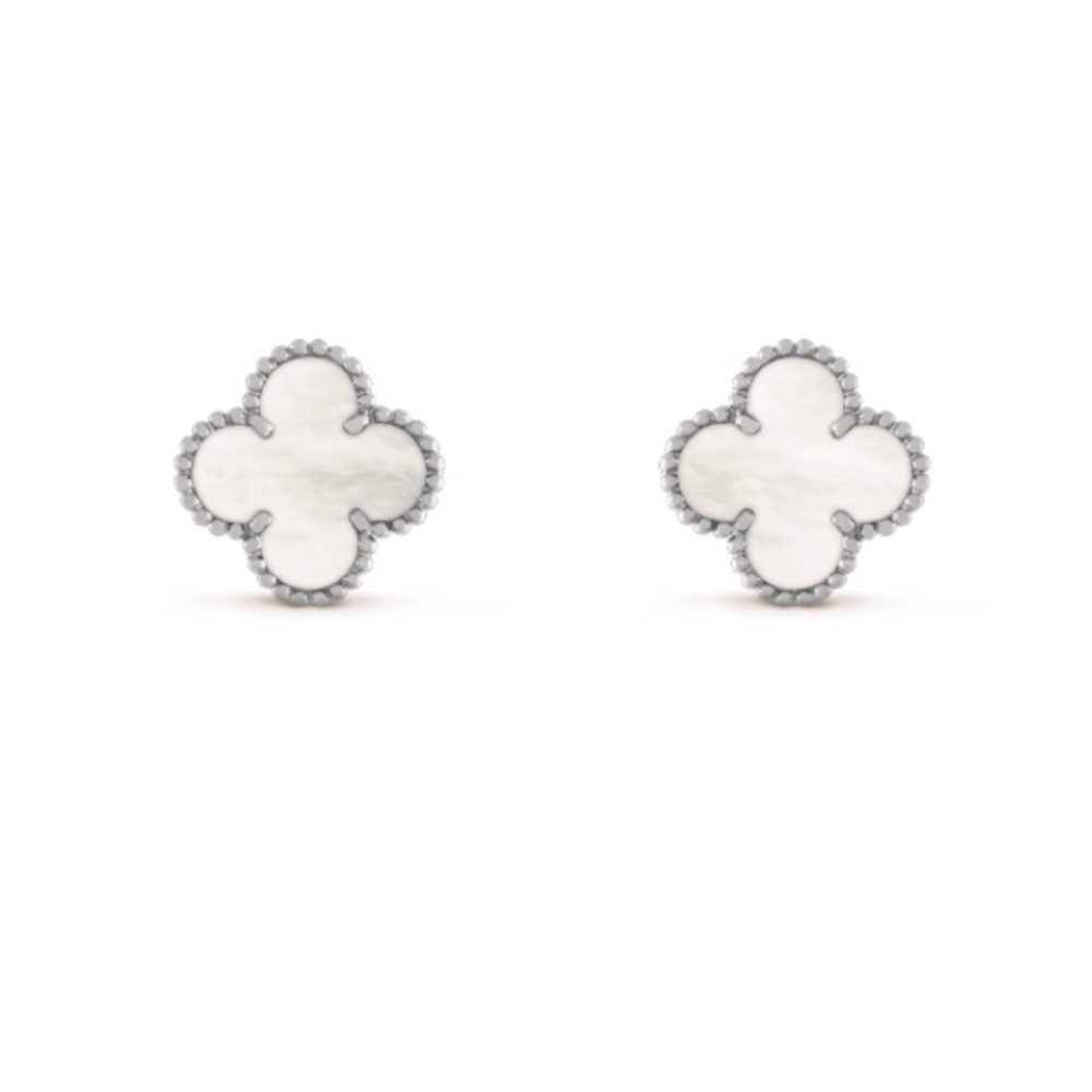 VCA Van Cleef Alhambra Earrings Mother of Pearl